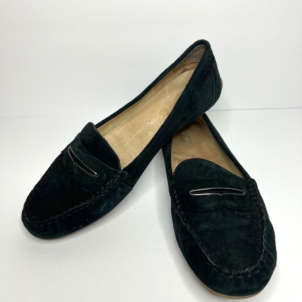 GH Bass Blair Black Suede driving loafer 11M